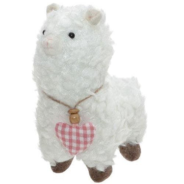 Standing Baby Llama w/Heart Collar - The Fox Decor